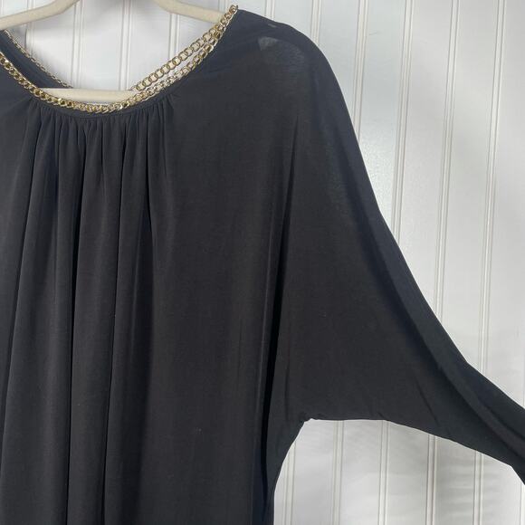 Carmen Marc Valvo Women’s 3/4 Sleeve Open Shoulder Chain Accent Blouse Size 2X - Picture 3 of 4